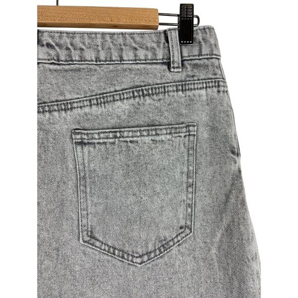 Western Street Grunge ASOS Design Grey Distressed Denim Maxi Skirt, Women's 8 - Picture 6 of 11